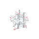 Pro-30 Triangle G Truss - T-Cross + up/down 5-way - 50 cm ATU51sp - 90° corner - silver - G