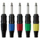 6.3 mm Jack Plug Mono Black housing Cappuccio finale nero
