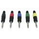 6.3 mm Jack Plug Mono Black housing Cappuccio finale nero