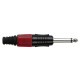 6.3 mm Jack Plug Mono Black housing Cappuccio finale rosso