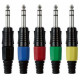 6.3 mm Jack Plug Stereo Black housing Cappuccio finale nero