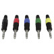 6.3 mm Jack Plug Stereo Black housing Cappuccio finale nero