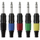 6.3 mm Jack Plug Stereo Black housing Cappuccio finale nero