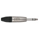 6.3 mm Jack X-type Stereo Alloggiamento in nichel - cappuccio finale nero