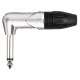 6.3 mm Right-angle Jack X-type Mono Alloggiamento in nichel - cappuccio finale nero
