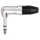 6.3 mm Right-angle Jack X-type Stereo Alloggiamento in nichel - cappuccio finale nero