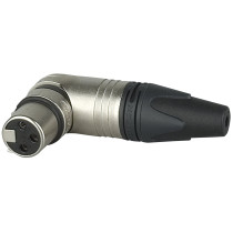 XLR 3P 90° Connector - female - Neutrik RX Contatti in argento - alloggiamento nichel