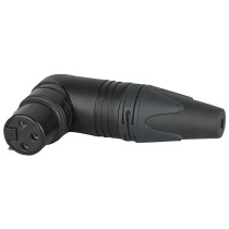 XLR 3P 90° Connector - female - Neutrik RX Contatti in argento - alloggiamento in metallo nero