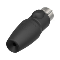 XLR 3P Connector - female TOP Contatti dorati - alloggiamento in acciaio nero