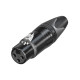 XLR 3P Connector - female - Neutrik XX Contatti in argento - alloggiamento in metallo nero