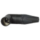 XLR 3P 90° Connector - male - Neutrik RX Contatti in argento - alloggiamento in metallo nero