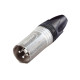 XLR 3P Connector - male - Neutrik XX Contatti in argento - alloggiamento nichel