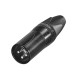 XLR 3P Connector - male - Neutrik XX Contatti in argento - alloggiamento in metallo nero