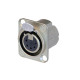 XLR 5P Chassis - female Contatti in argento - alloggiamento nichel