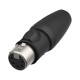XLR 5P Connector - female TOP Contatti dorati - alloggiamento in acciaio nero