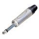 Jack Plug 6.3 mm Mono Alloggiamento in nichel