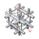 Pro-30 Square P Truss - Cross + Down 5-way - 50 cm QCB65sp - 90° corner - silver - P