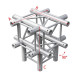 Pro-30 Square P Truss - Cross up/down 6-way - 50 cm QCB65sp - 90° corner - silver - P
