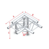 Pro-30 Triangle P Truss - Corner down left - apex up ALB32 - 90° corner - P