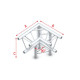 Pro-30 Triangle P Truss - Corner down right - apex down ALB33 - 90° corner - P