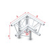 Pro-30 Triangle P Truss - Corner down left - apex down ALB34 - 90° corner - P
