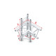 Pro-30 Triangle P Truss - Corner up/down - right - 74 cm ACB44 - 90° Corner - P