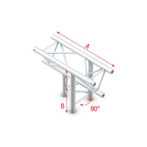Pro-30 Triangle P Truss - T-Cross up/down 3-way - 74 cm ATB37 - 90° corner