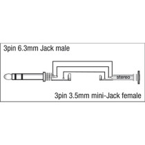 XGA13 - Jack/M stereo to mini-jack/F