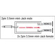 XGA14 - mini-jack/M mono to 2x mini-jack/F