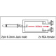 XGA19 - Jack/M mono to 2x RCA/F