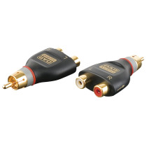 XGA38 - 2 x RCA/F to RCA/M - incl. 2 x 10 kilo-Ohm resistors Inclusi 2 resistori da 10 kilo-Ohm