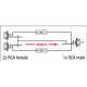 XGA38 - 2 x RCA/F to RCA/M - incl. 2 x 10 kilo-Ohm resistors Inclusi 2 resistori da 10 kilo-Ohm