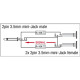 XGA40 - mini-jack/M to 2 x mini-jack/F - incl. 2 x 10 kilo-Ohm resistors Inclusi 2 resistori da 10 kilo-Ohm