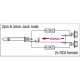 XGA41 - Jack/M mono to 2 x RCA/F - incl. 2 x 10 kilo-Ohm resistors Inclusi 2 resistori da 10 kilo-Ohm