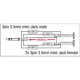 XGA44 - mini-jack/M stereo to 2 x mini-jack/F - incl. 4 x 10 kOhm resistors Inclusi 4 resistori da 10 kOhm