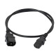 IEC C13 Female to IEC C14 Male 3x 1.0 mm² 1 m