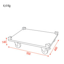 Wheel Board for Stack Case Value Line Pannello con ruote per baule impilabile H