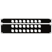 19 Inch Connector Panel 1U, per connettore XLR a 8 poli (dimensione D)