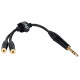 FLA5 - da jack stereo maschio a 2 mini-jack stereo femmina
