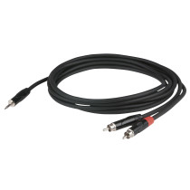 FLX30 - Stereo mini-jack to 2 RCA male 1,5 m - corpo jack a incasso