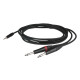 FLX31 - stereo mini-jack to 2 mono Jack L/R 1,5 m - corpo jack a incasso