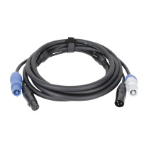 FP20 Hybrid Cable - Power Pro & 3-pin XLR - DMX /  Power