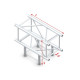 Pro-40 Square F Truss - T-Cross 3-way QTLF35 - angolo da 90° - impiego gravoso - F