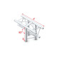 Pro-30 Triangle F Truss - T-Cross vertical - 3-way - apex down - 71 cm ATF35 - angolo da 90° - F