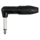 6.3 mm Right-angle Jack X-type Mono Alloggiamento nero - cappuccio finale nero