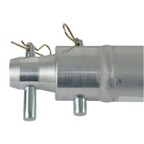 P Truss - Single Tube 50 mm Tube B 1000 - incl. 1x female receiver - 100 cm - argento