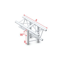 Pro-30 Triangle P Truss - T-Cross vertical - 3-way - apex down - 71 cm ATB35 - 90° corner - P