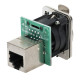 Ethernet RJ45 D-size Chassis Connettore passante in flangia metallica di tipo D con sistema di aggancio sicuro. Nichel