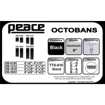 COPPIA OCTOBANS PEACE OB1618 6"X16" E 6"X18" CON STAND