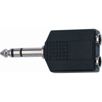 AD/76 Adattatore Jack TRS Stereo 6.3/2x Presa Jack TRS Stereo 6.3